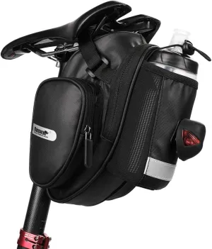 Rhinowalk Cycling Seat Post Bottle Holder Saddle Bag with Water Bottle Pocket for MTB, Mountain, Road Bike