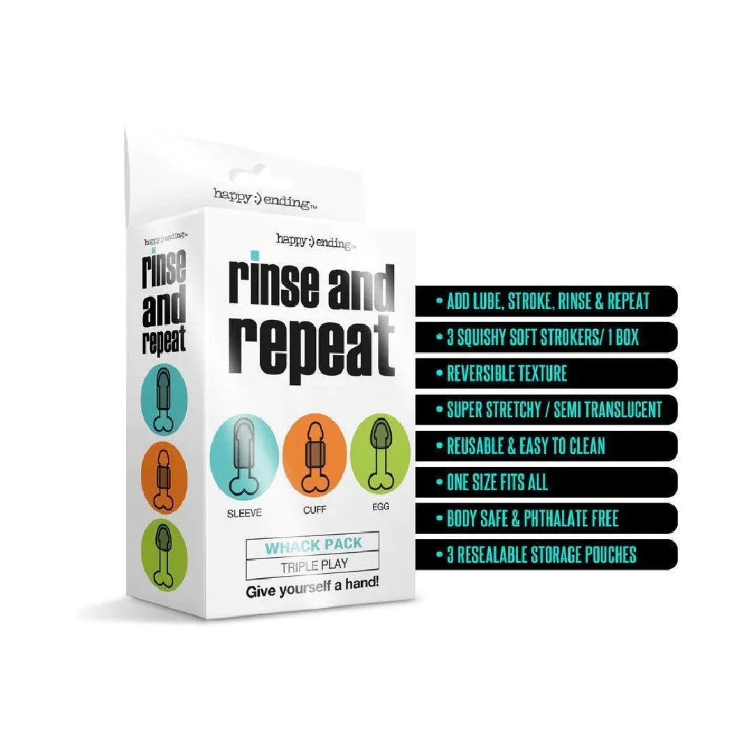 Rinse and Repeat Whack Pack Set of 3 Strokers