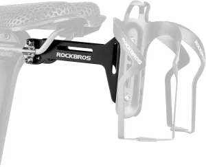 ROCKBROS Bike Water Bottle Cages Saddle Cage Converter with Adjustable Angle Aluminum Alloy Lightweight Bicycle Bottle Holder Saddle Mount Adapter Suitable for Road Bike MTB