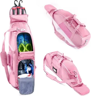 Rolling Baseball Bag With Wheels, Seperate Shoe Compartment and Fence Hook - Large Softball Bag for T-Ball - Team Equipment Duffle Bag - Catcher Gear Bag for Boys 8-12, Youth, Adults