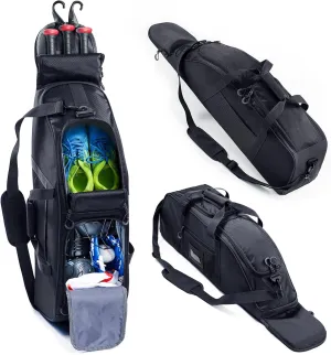 Rolling Baseball Bag With Wheels, Seperate Shoe Compartment and Fence Hook - Large Softball Bag for T-Ball - Team Equipment Duffle Bag - Catcher Gear Bag for Boys 8-12, Youth, Adults