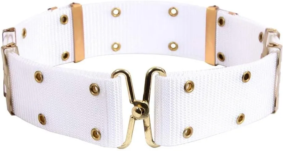 Rothco GI Style Pistol Belt With Metal Buckles, White