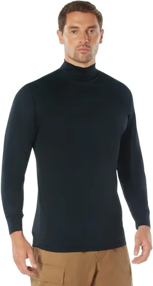 Rothco Moisture Wicking Mock Turtleneck - Quick-Dry Casual Mock Neck Long Sleeve Solid Color Top for Men