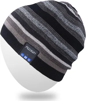 Rotibox Washable Bluetooth Beanie Hat with Wireless Stereo Over Ear Headphones Headsets Earphone Speaker Hands Free