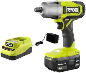 RYOBI ONE  18V Cordless 1/2 in. Impact Wrench Kit with 4.0 Ah Battery and Charger, (PCL265K1)