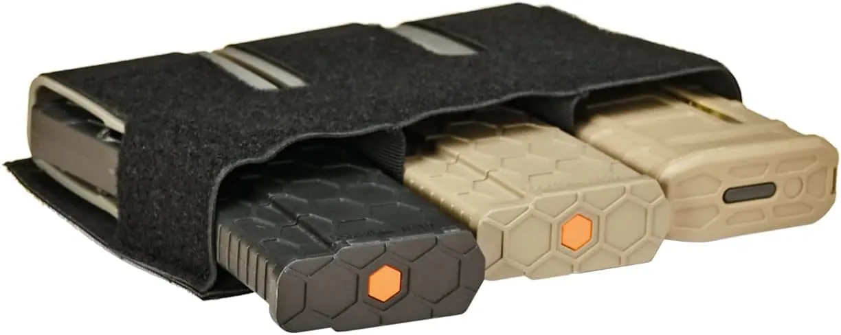 SABADO Triple Kangroo Magazine Pouch 5.56, 556 Mag Pouch Insert with Hook and Loop,M4 Magazine Holder Front Flap Insert,Open Top Mag Holder 5.56