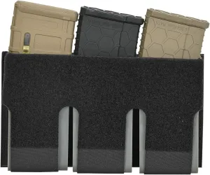SABADO Triple Kangroo Magazine Pouch 5.56, 556 Mag Pouch Insert with Hook and Loop,M4 Magazine Holder Front Flap Insert,Open Top Mag Holder 5.56