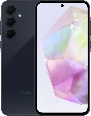 SAMSUNG Galaxy A35 5G A Series Cell Phone, 128GB Unlocked Android Smartphone, AMOLED Display, Advanced Triple Camera System, Expandable Storage, Rugged Design,US Version, 2024, Awesome Navy (Renewed)