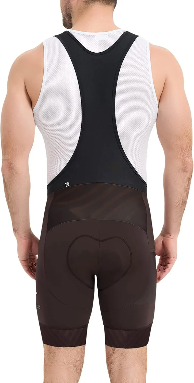 Santic Cycling Bib Shorts Men Padded Cycling Bib Tights Men Bike Bibs with Pocket
