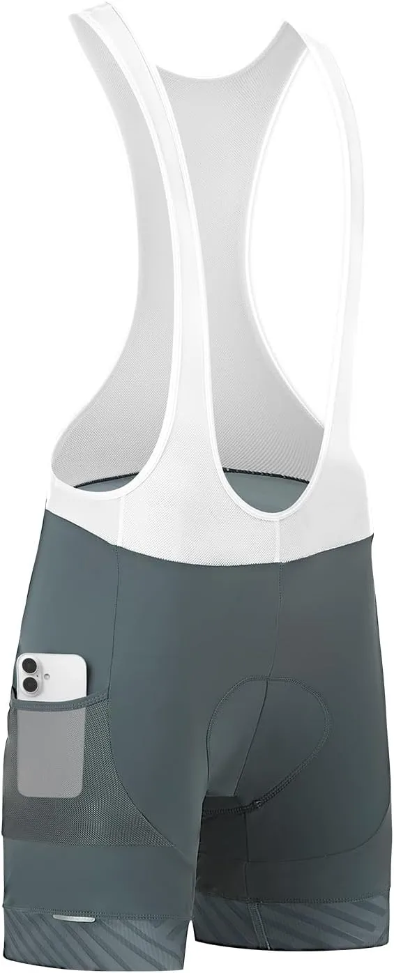 Santic Cycling Bib Shorts Men Padded Cycling Bib Tights Men Bike Bibs with Pocket