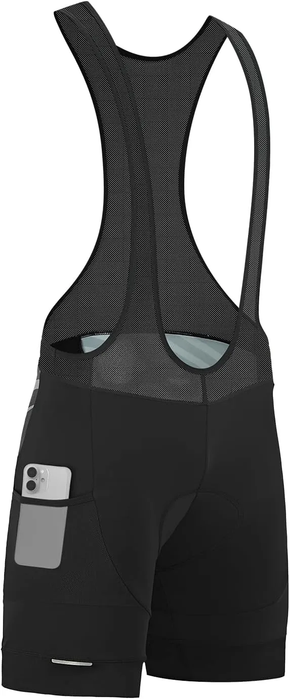 Santic Cycling Bib Shorts Men Padded Cycling Bib Tights Men Bike Bibs with Pocket