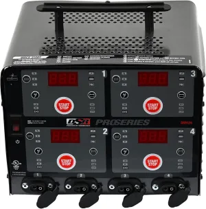 Schumacher Electric 4 Bank Battery Charger, Maintainer - Automatic Multi-Bank 6V / 12V Maintainer for Cars, Trucks, SUVs - Smart Amperage Control - Overcharge & Short-Circuit Protection - DSR125