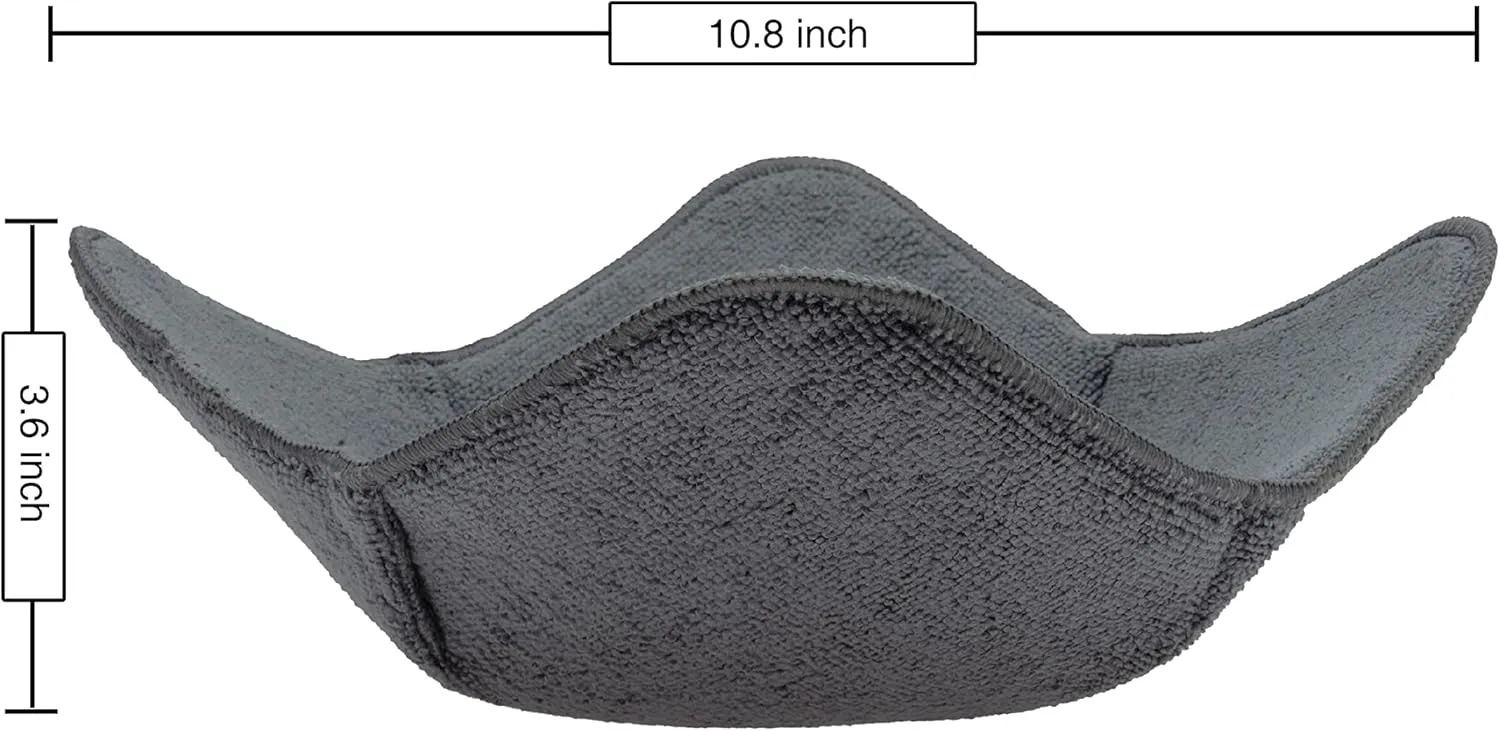 Set of 4 Plate Huggers - Microwave Plate Holder - Reusable Large Bowl Holders - Washable Microwave Plate Hugger - for Hot and Cold Bowls, Dishes and Plate Holders for Microwave (Grey)