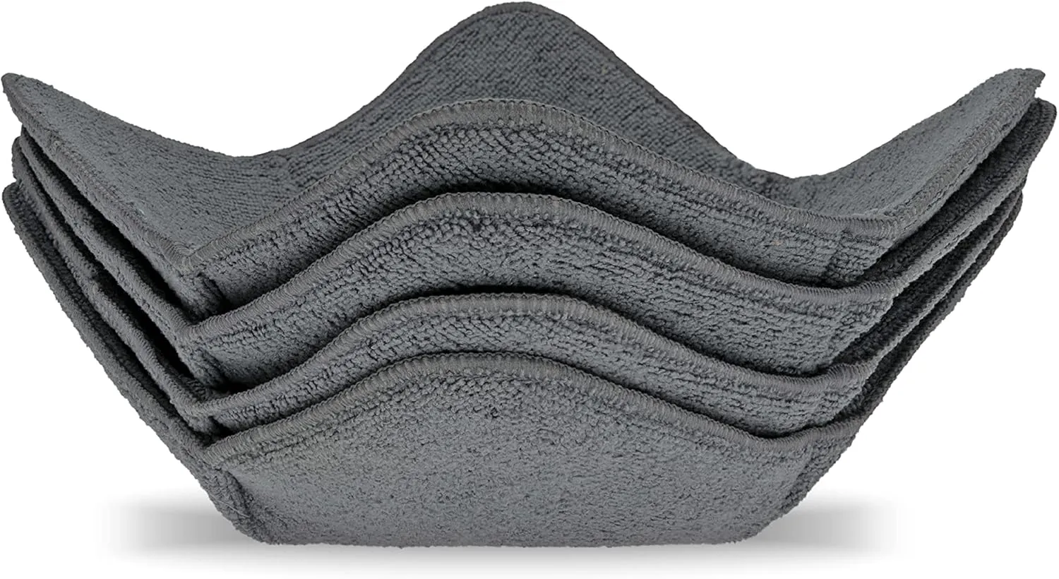Set of 4 Plate Huggers - Microwave Plate Holder - Reusable Large Bowl Holders - Washable Microwave Plate Hugger - for Hot and Cold Bowls, Dishes and Plate Holders for Microwave (Grey)
