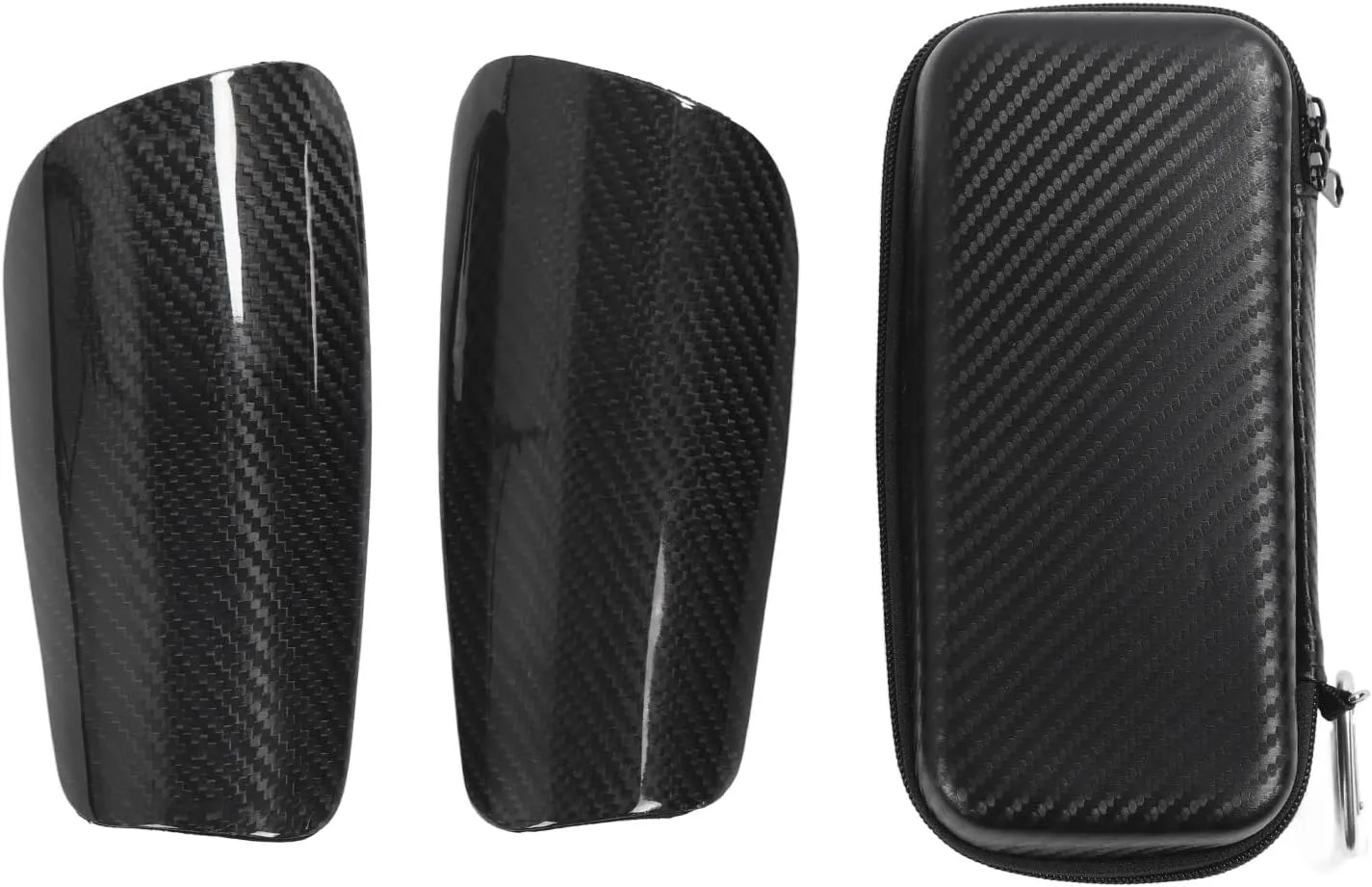 Shin Pad, Carbon Fiber Cushion Ergonomic Soccer Equipment Modern Design 1 Pair with Storage Bag for Training for Kids