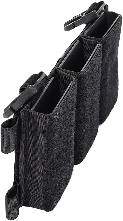SINAIRSOFT Tactical Triple Magazine Pouch Hook Loop Panel for 5.56 7.62 Mag Pouches Tactical Placard Airsoft Chest rig Accesories