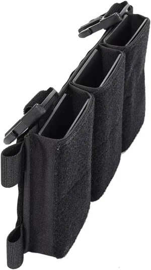 SINAIRSOFT Tactical Triple Magazine Pouch Hook Loop Panel for 5.56 7.62 Mag Pouches Tactical Placard Airsoft Chest rig Accesories
