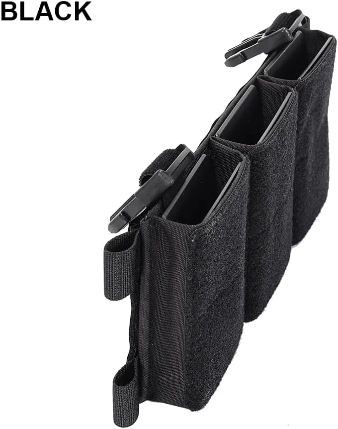 SINAIRSOFT Tactical Triple Magazine Pouch Hook Loop Panel for 5.56 7.62 Mag Pouches Tactical Placard Airsoft Chest rig Accesories