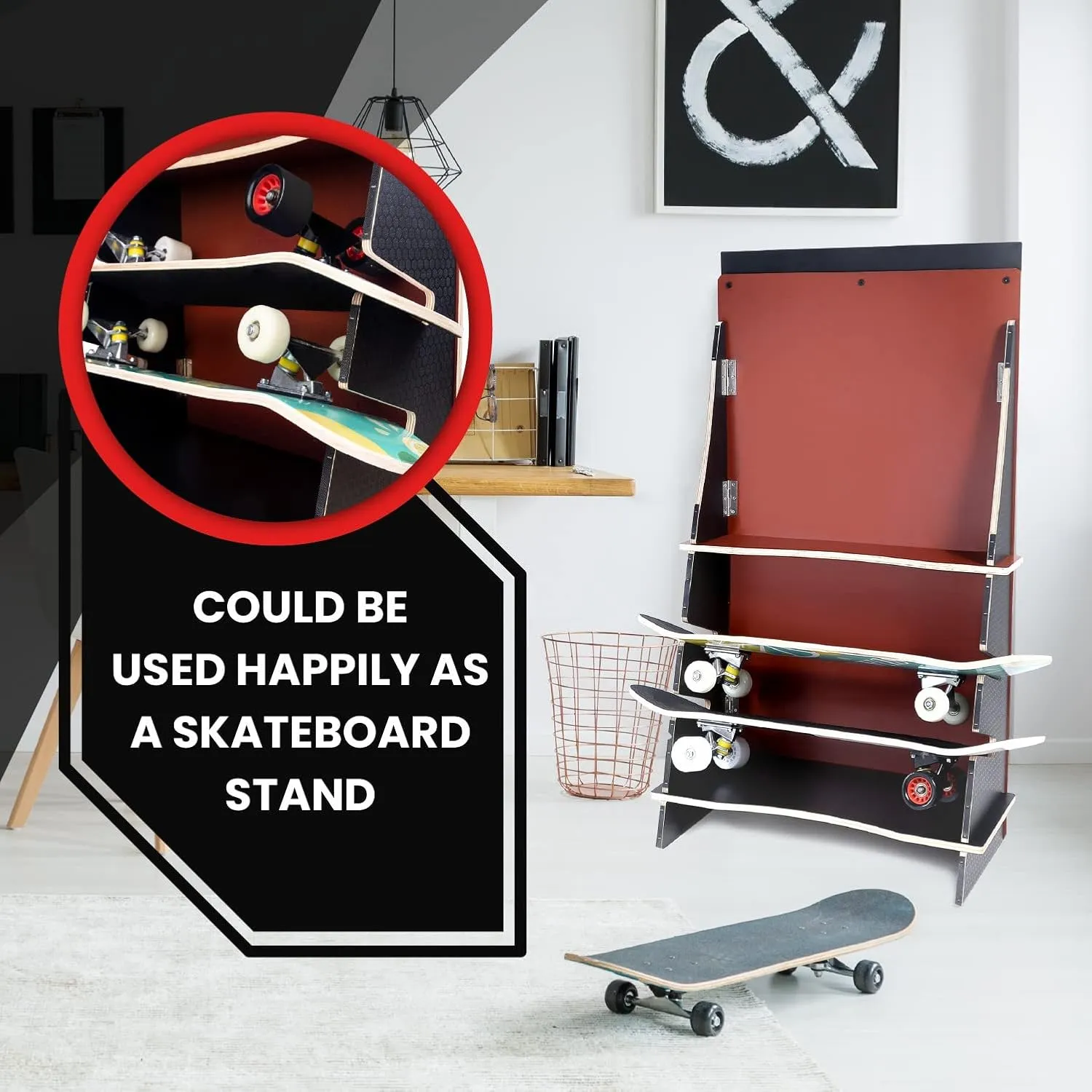 Skateboard & Bike Ramp - Scooter, BMX, RC Car & Skate Ramp for Kids - Display Stand Holder