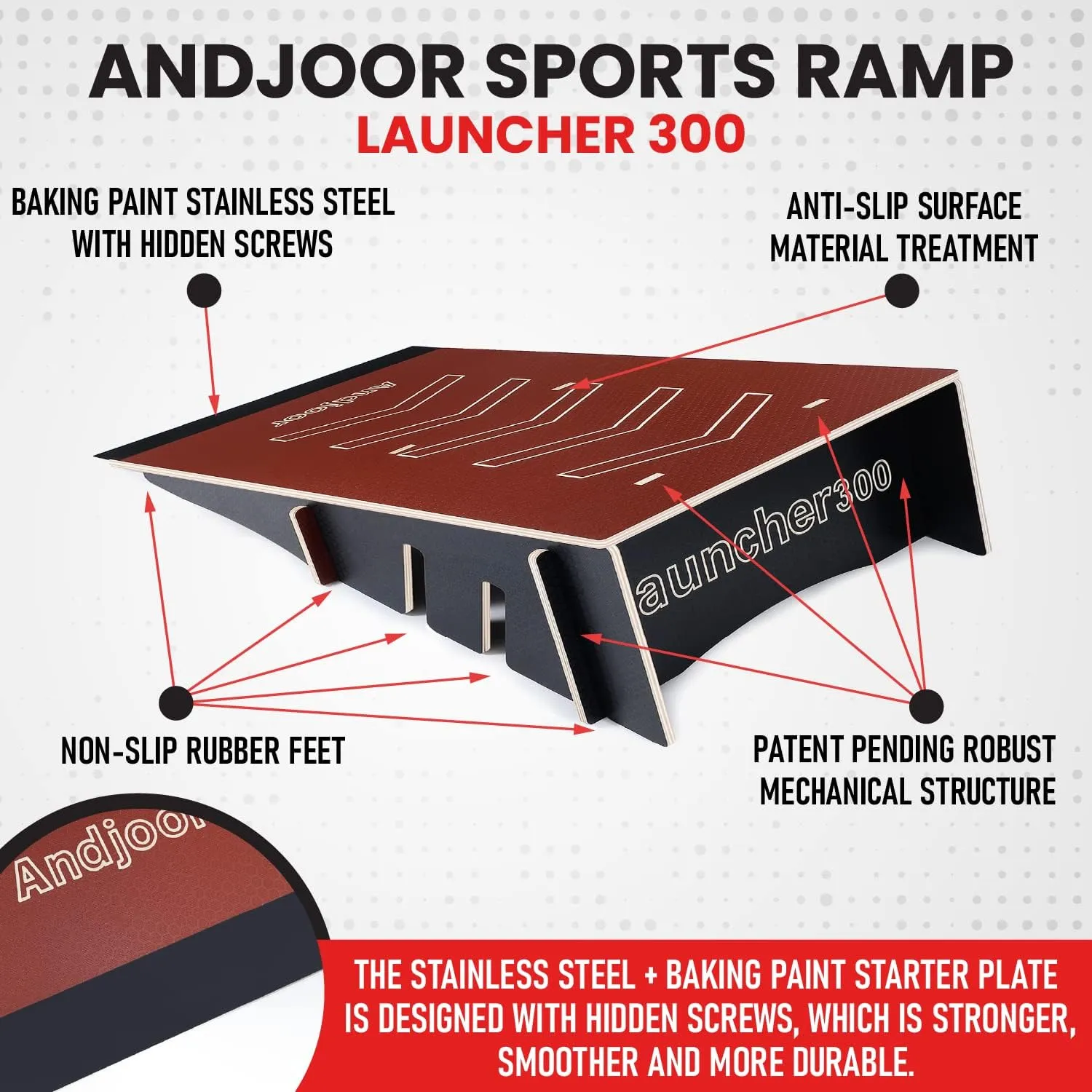 Skateboard & Bike Ramp - Scooter, BMX, RC Car & Skate Ramp for Kids - Display Stand Holder