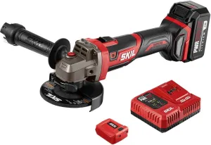 SKIL PWR CORE 20 Brushless 20V 4-1/2 Angle Grinder, Included 5.0Ah Battery, PWRJump Charger and PWRAssist USB Adapter - AG2907-1A