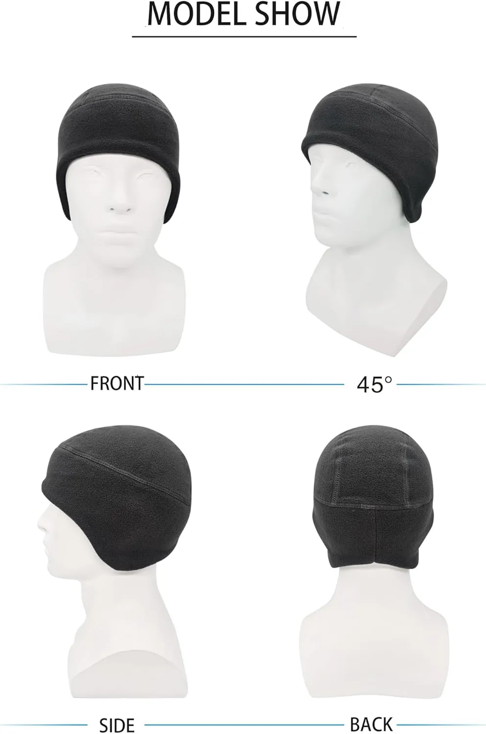 Skull Cap Helmet Liner for Men Women Thermal Lightweight Beanies Moisture Wicking