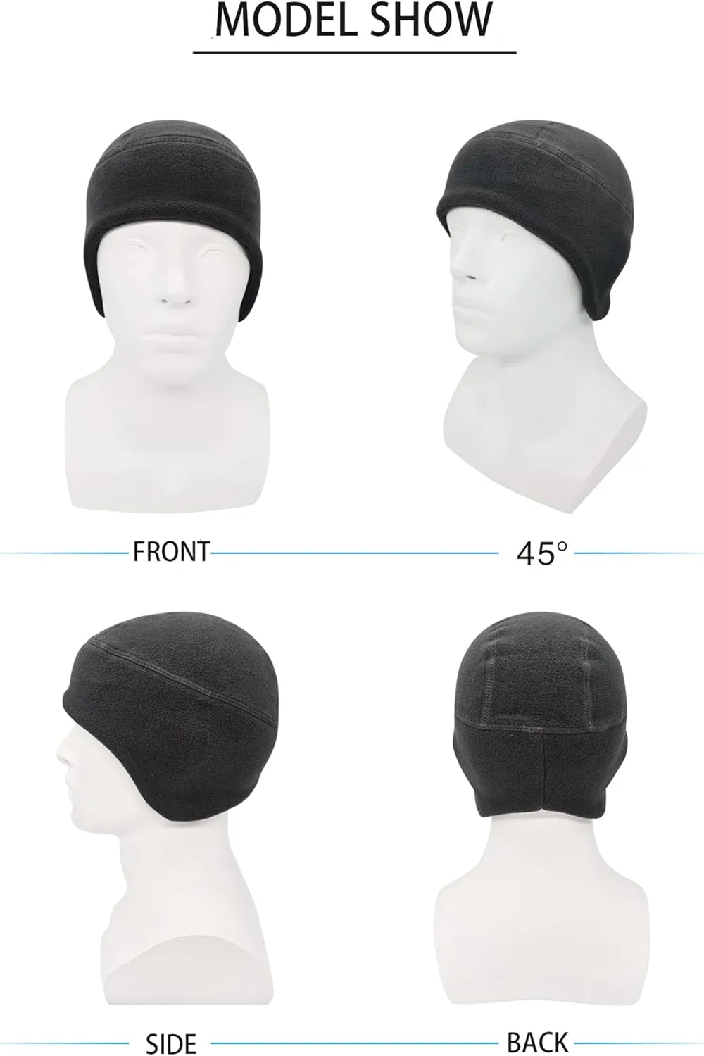 Skull Cap Helmet Liner for Men Women Thermal Lightweight Beanies Moisture Wicking
