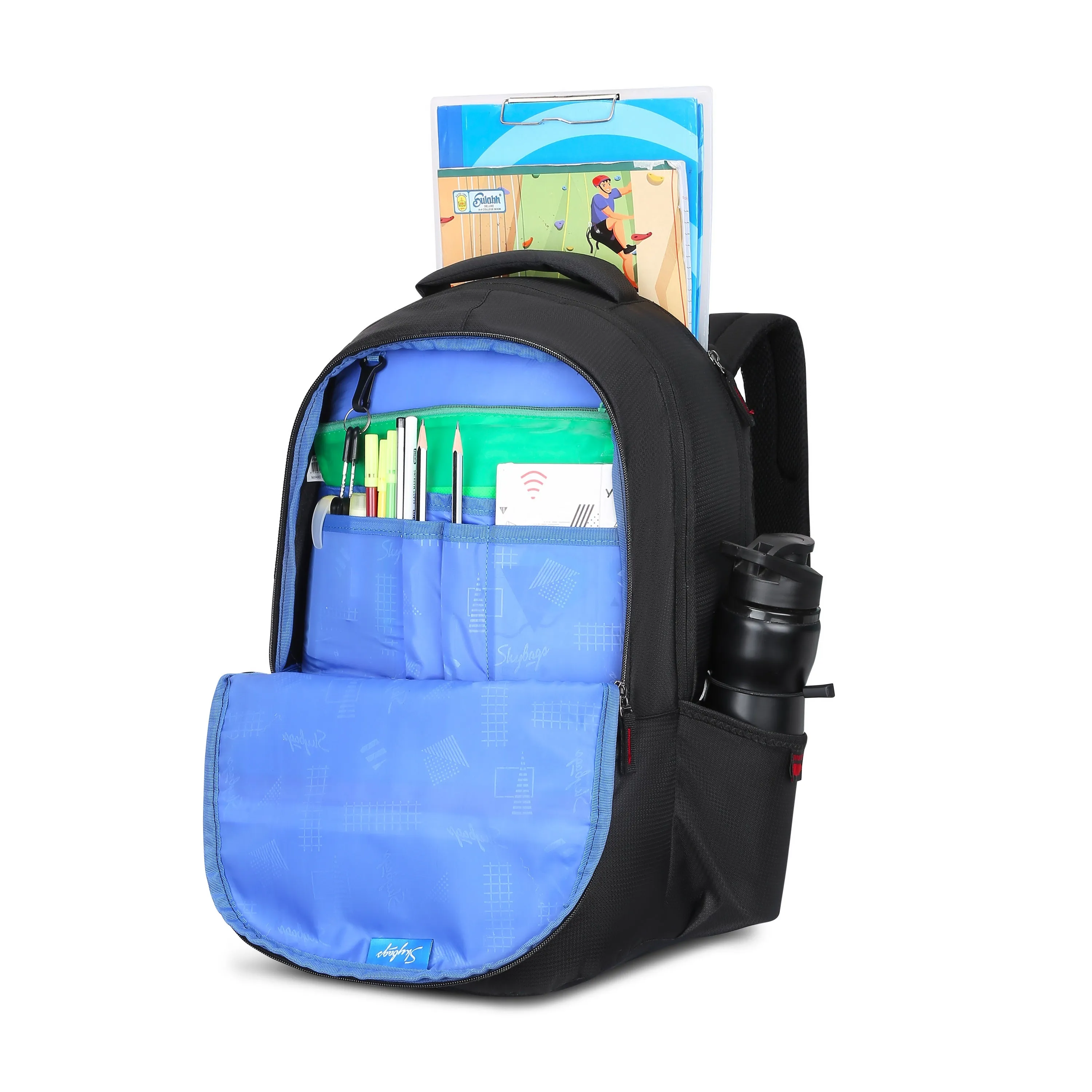 Skybags KLAN 02 SCHOOL BACKPACK BLACK