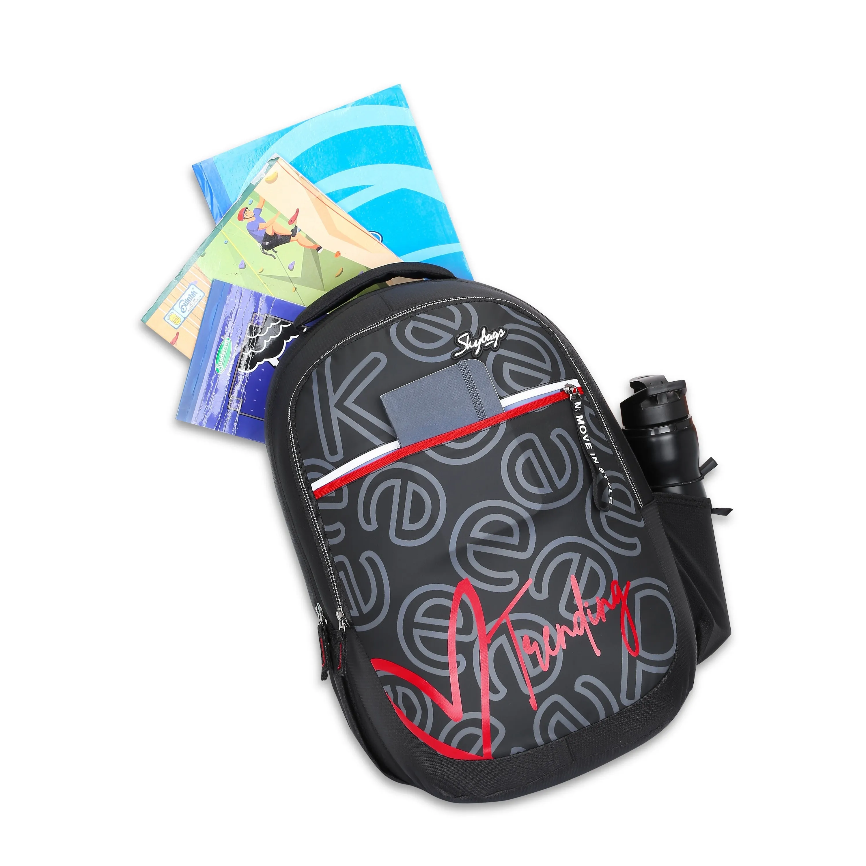 Skybags KLAN 02 SCHOOL BACKPACK BLACK