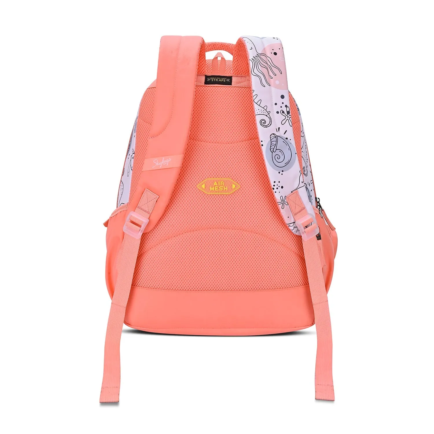 SKYBAGS|Ruby |Pink|School Bag for kids| School Bag for girl|3 Compartments|2 side bottle pockets|22 Litres|Soft Feel Fabric