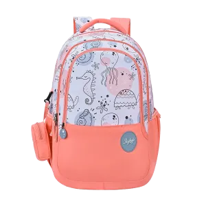 SKYBAGS|Ruby |Pink|School Bag for kids| School Bag for girl|3 Compartments|2 side bottle pockets|22 Litres|Soft Feel Fabric