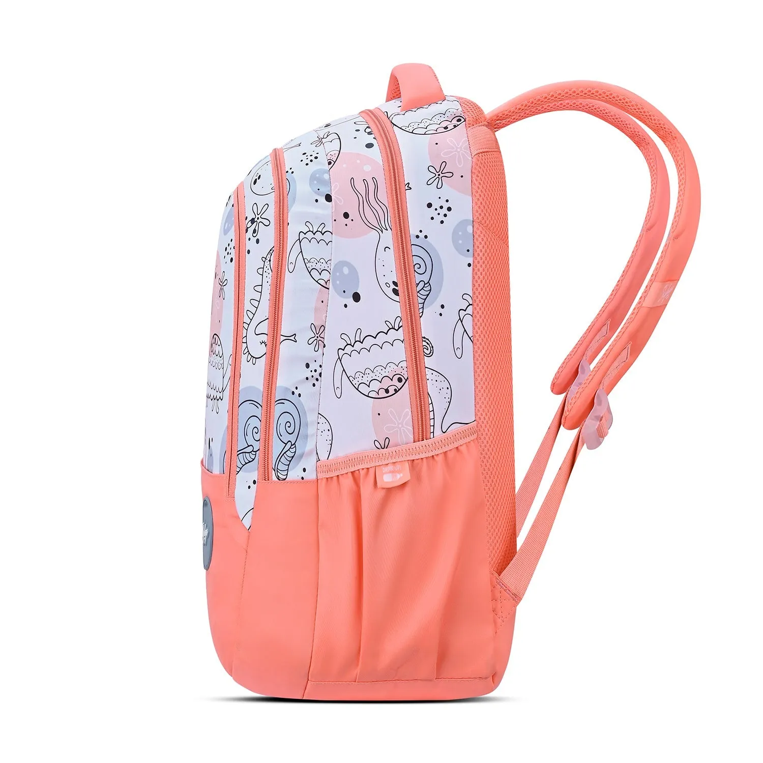 SKYBAGS|Ruby |Pink|School Bag for kids| School Bag for girl|3 Compartments|2 side bottle pockets|22 Litres|Soft Feel Fabric