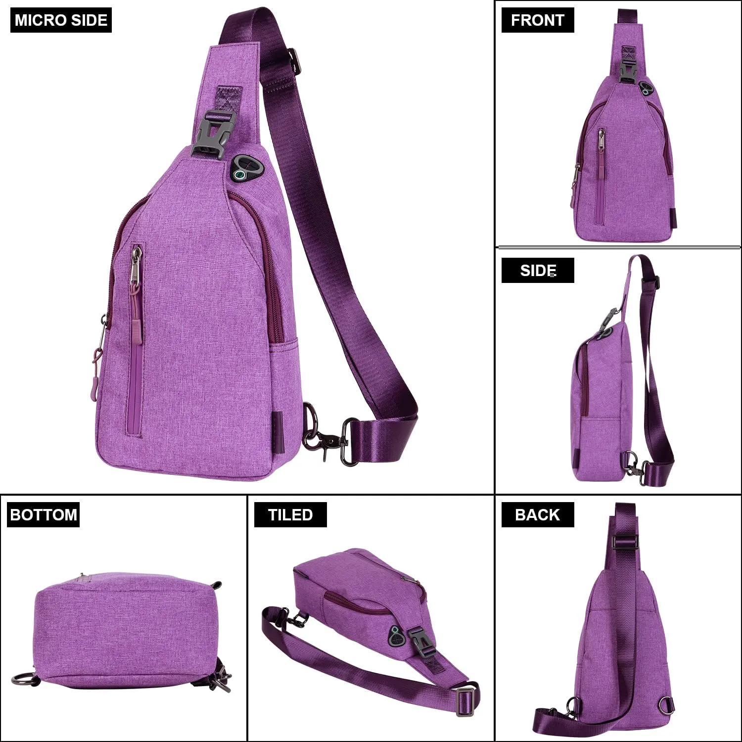Sling Crossbody Bags Trendy Travel Anti Theft Safe Purse Bags for Women Men Waterproof