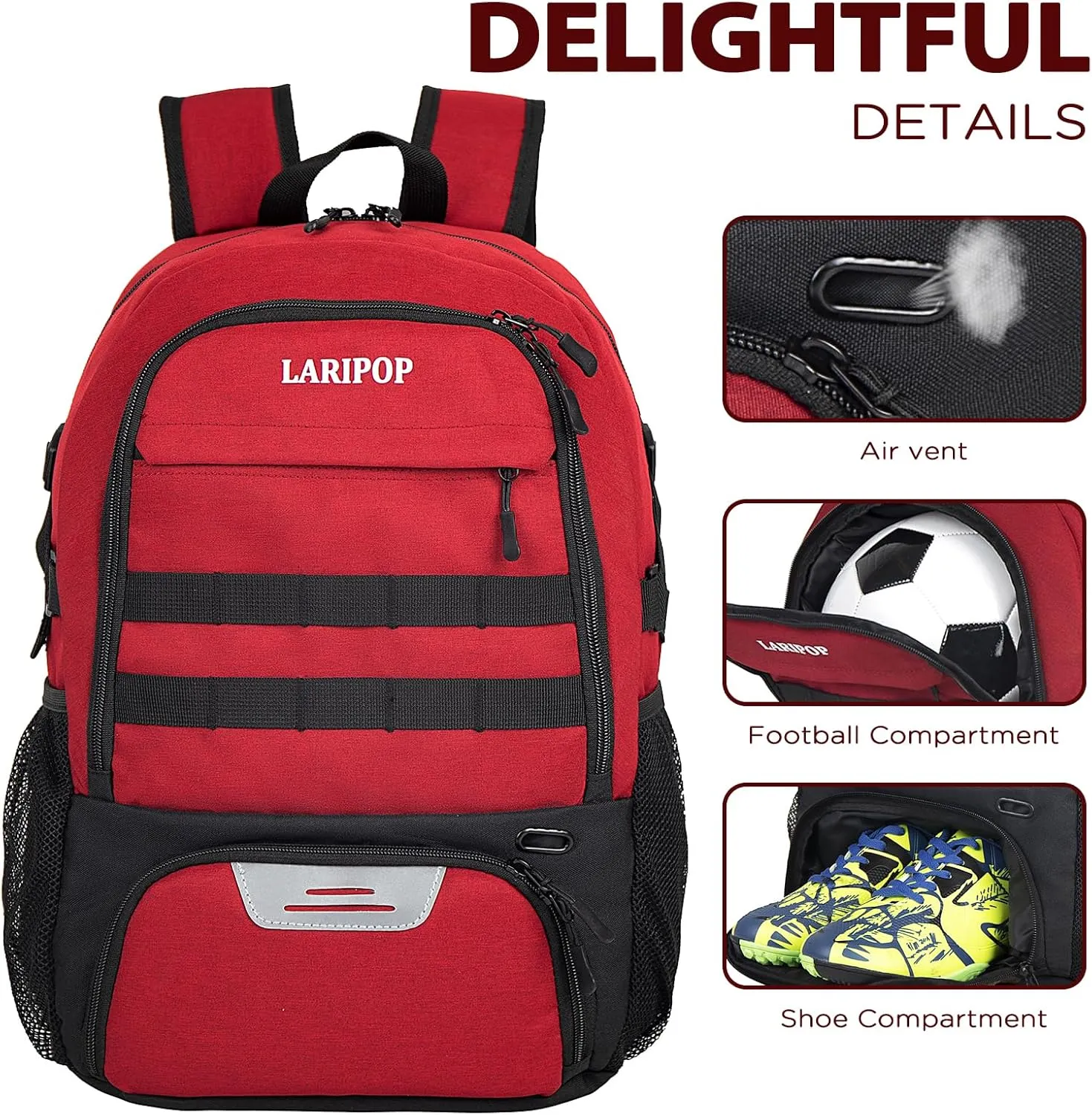 Soccer Backpack,Basketball Backpack for Basketball Accessories Training Equipment Fits Volleyball,Soccer,Sports Gifts