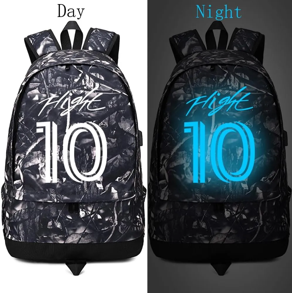 Soccer Player 10 Luminous Ball Storage Backpack Sports Equipment Depositary Multifunctional Bag For Men Women
