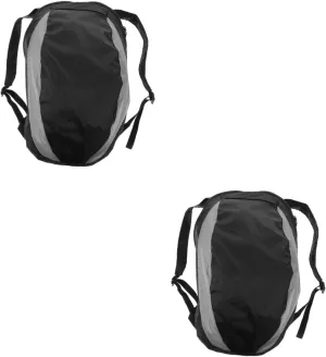 Sosoport 2pcs Cycling Helmet Bag Travel Handbag Reflective Backpack Shoulder Bag Sports Backpack Sports Bag Travel Bag Baseball Backpack Sport Bag Soccer Bag Gym Duffle Bag Nylon Black