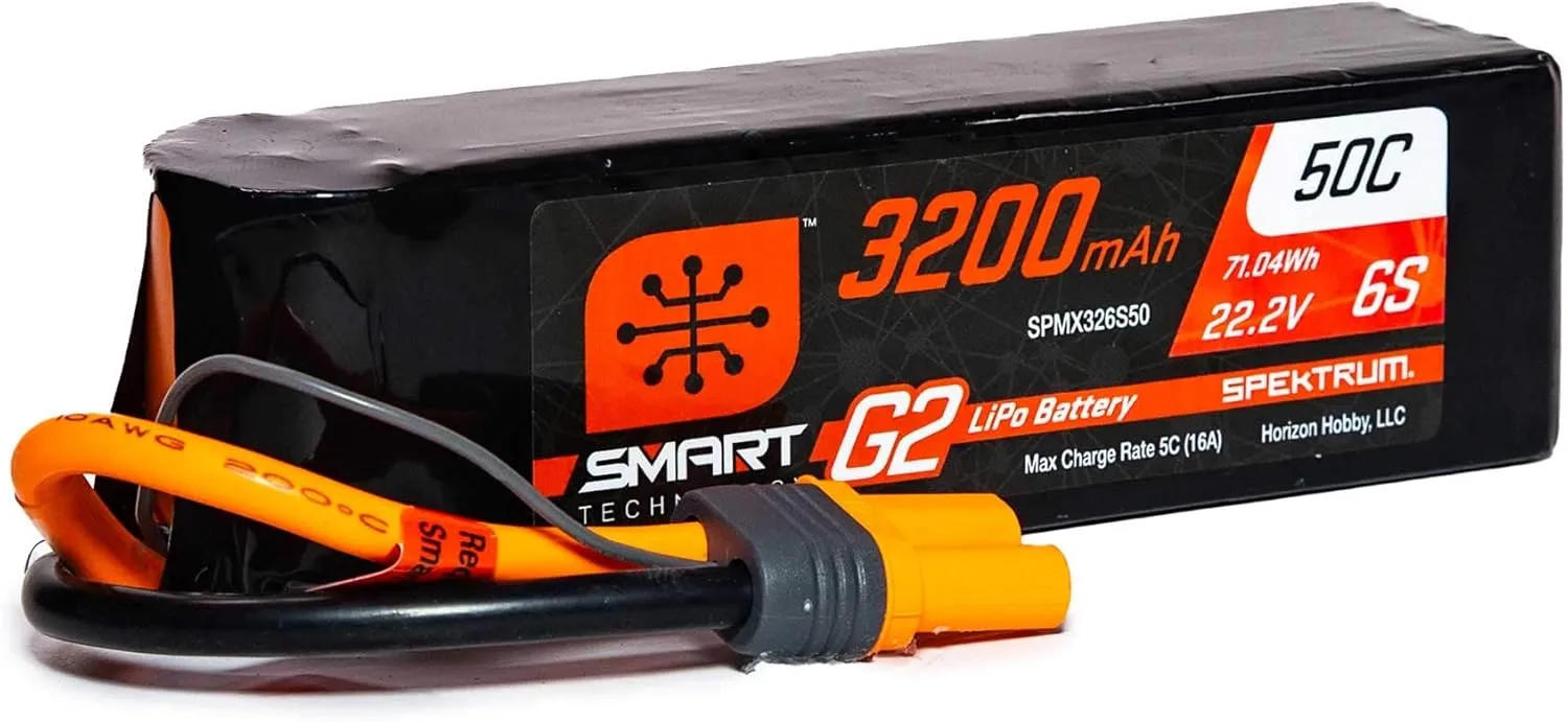 Spektrum 22.2V 3200mAh 6S 50C Smart LiPo G2: IC3, SPMX326S50