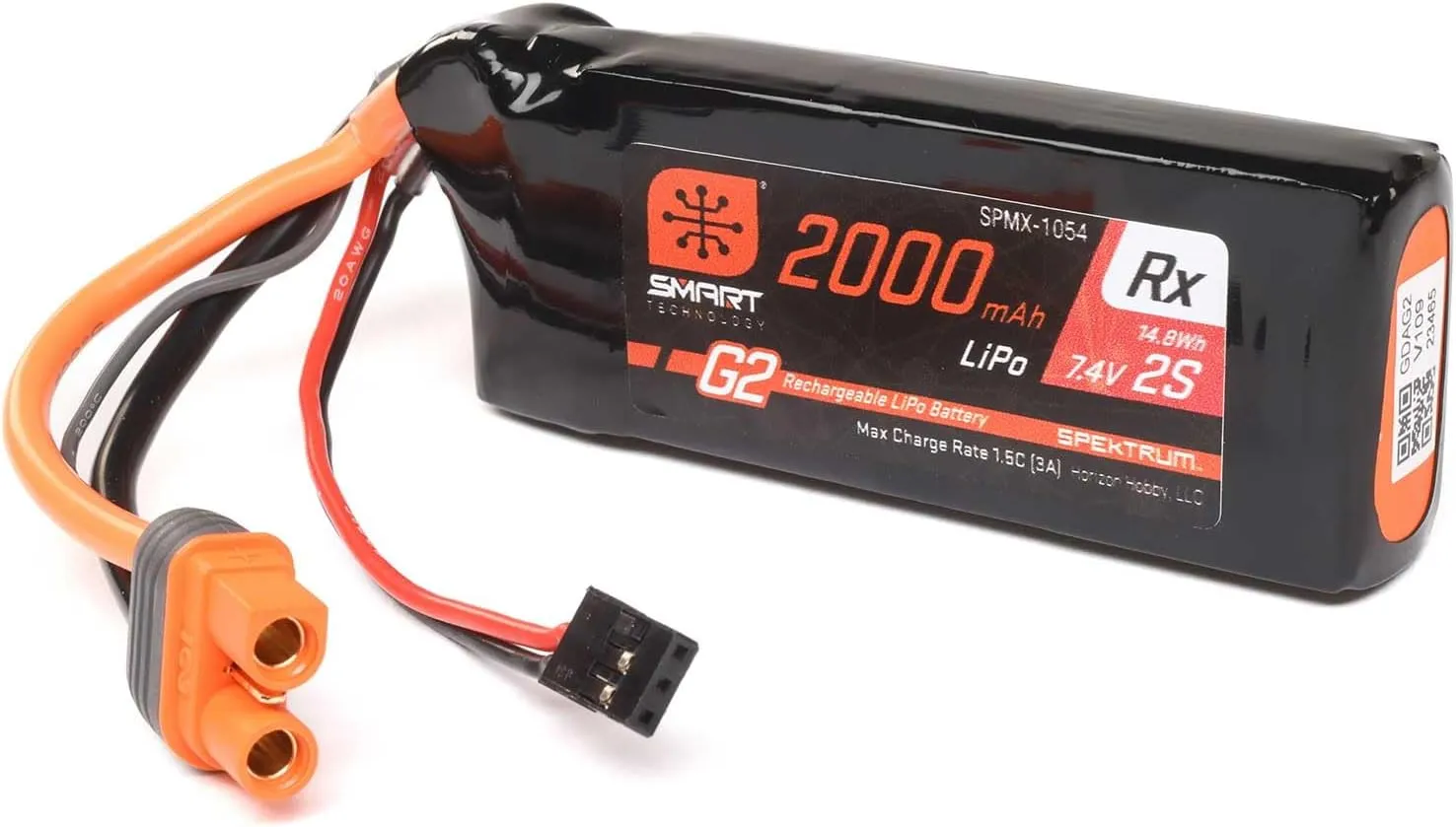 Spektrum Accessories Smart G2 Receiver LiPo 2000mAh 2S 15C IC3, SPMX-1054