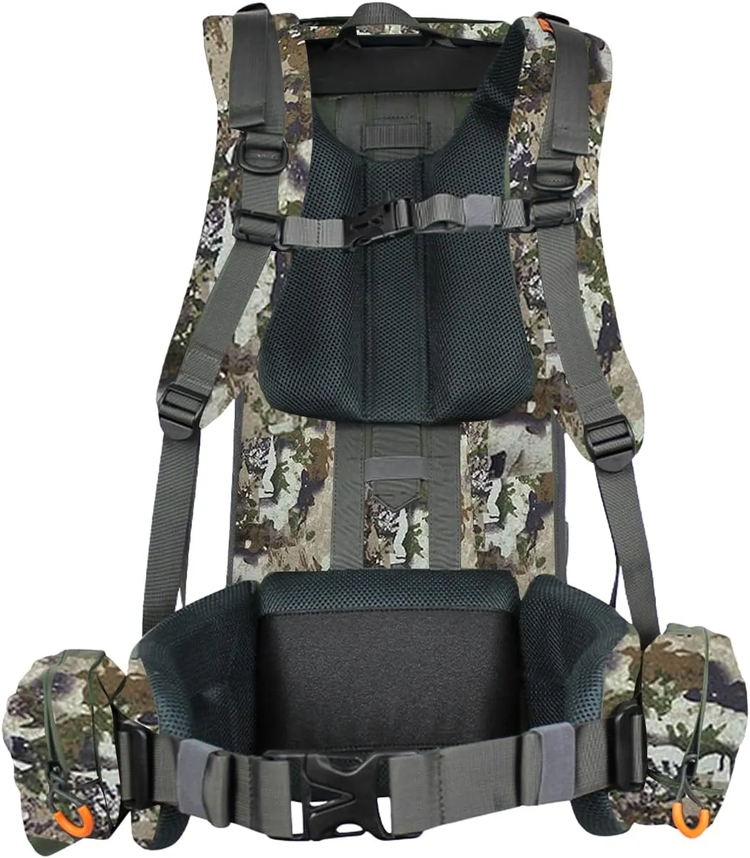 SPIKA Hunting Backpacks for Men,Internal Frame Hunting Pack with Rifle Holder,40L/80L   Extendable Capacity for Bow Rifle Gun