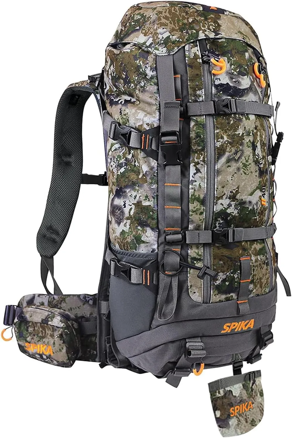 SPIKA Hunting Backpacks for Men,Internal Frame Hunting Pack with Rifle Holder,40L/80L   Extendable Capacity for Bow Rifle Gun