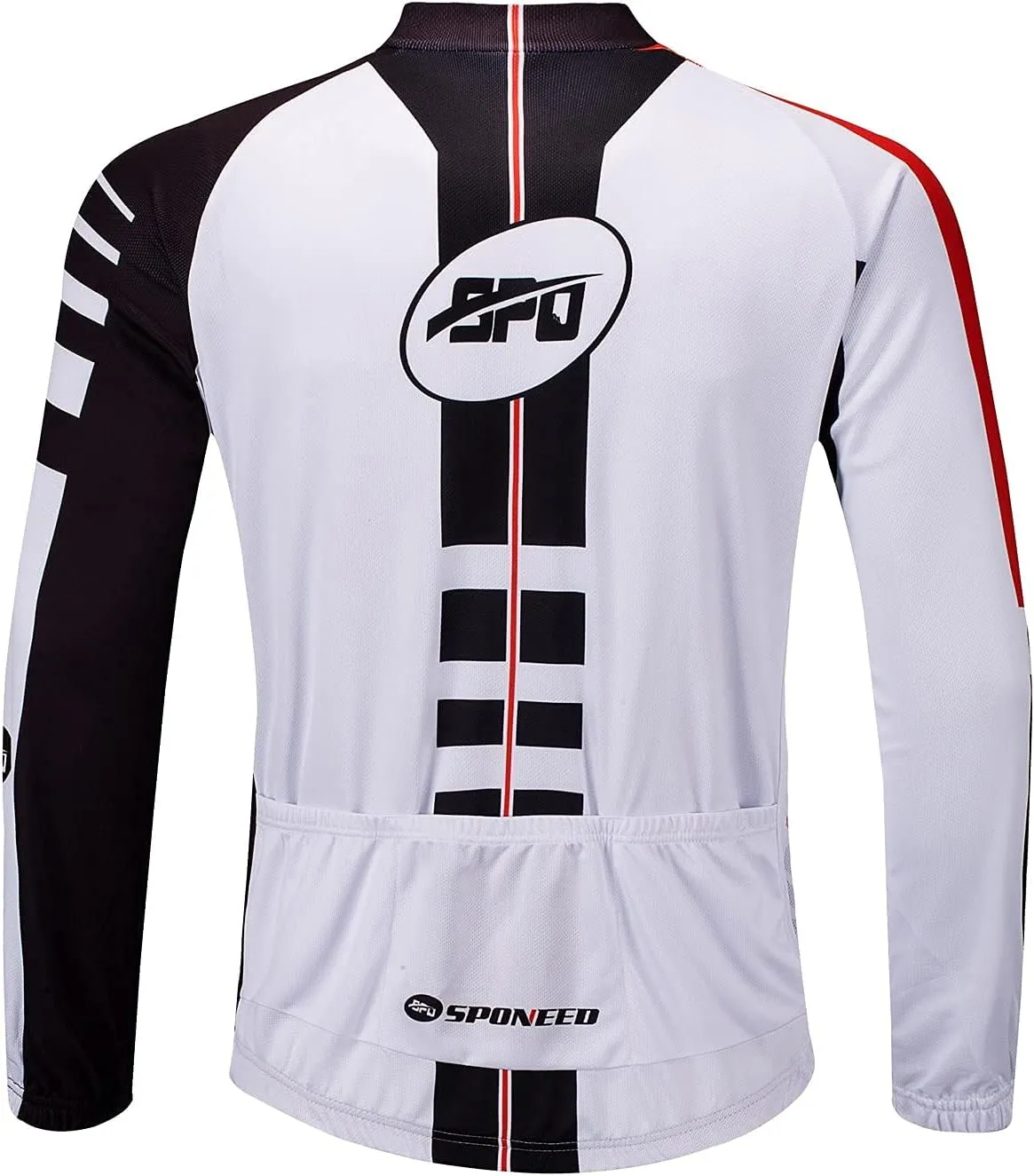 sponeed Men's Bicycle Shirts Long Sleeve Biker Jerseys Full Zipper Winter Cycling Gear Breathable