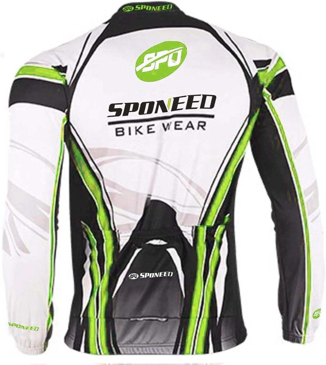 sponeed Men's Bicycle Shirts Long Sleeve Biker Jerseys Full Zipper Winter Cycling Gear Breathable