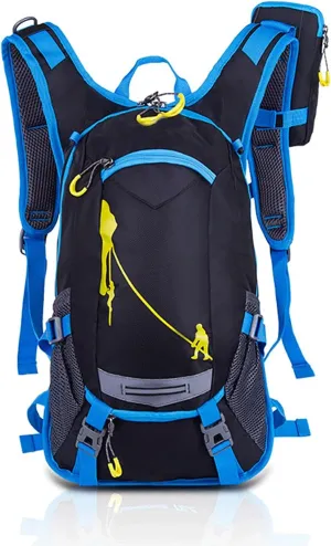 Sports Backpack,18L Lightweight Outdoor Hiking Bag, Double-Shoulder Foldable Backpack, Ultra-Light, Easy to Store and Portable, Outdoor Waterproof, Travel Hiking and Hiking (Color : Red) (Blue )