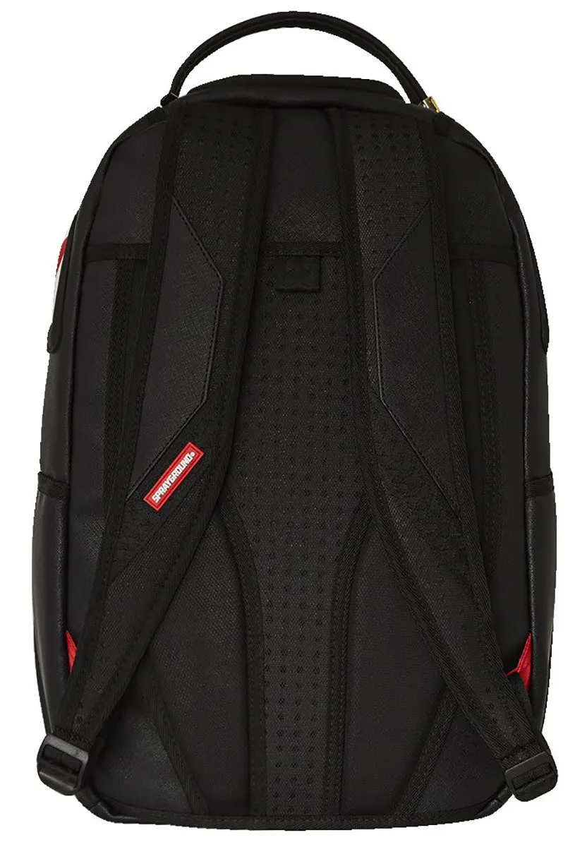 Sprayground Rubber Teeth Shark Backpack In Black Red