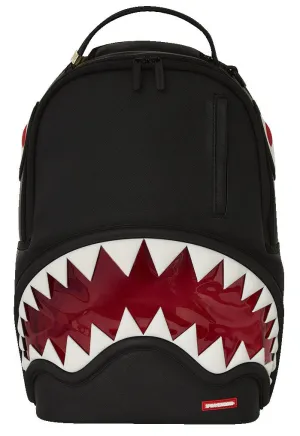 Sprayground Rubber Teeth Shark Backpack In Black Red