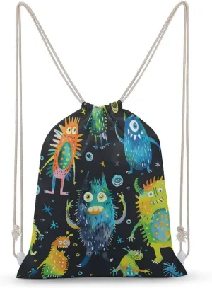 Stars And Bubbles Drawstring Backpack for Women Men Drawstring Bag for Travel Swimming Sports Gym Bag