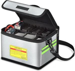 STARTRC PHOTO Lipo Bag Fireproof Large capacity Lipo Battery Storage Guard Bag for Lipo Storage and Charging with strap