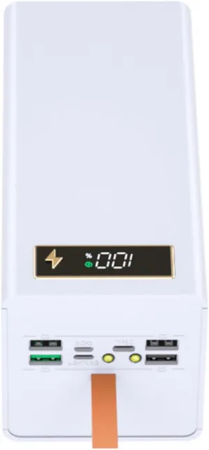 Storage Bags, Portable 18650 Battery Case Box Power Shell With Digital Display USB Quickly Charging Wireless Charging - White - PD version