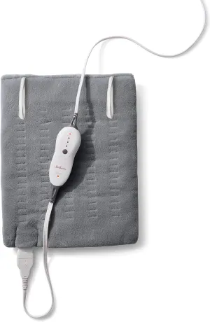 Sunbeam Premium Sunbeam Heating Pad with Compact Storage, Standard Size, Gray