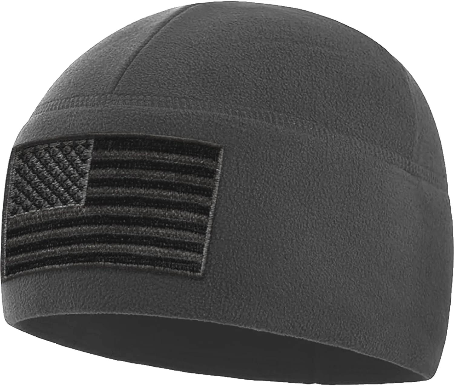 Tactical Beanie Hat - American Flag Fleece Winter Watch Cap - Military Hats for Men - Mens Army Beanies